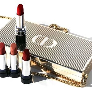 NIB Dior Holiday Rouge Lipstick Set with Gold Purse